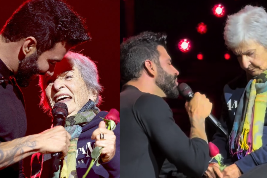 Gusttavo Lima homenageia senhora que perdeu o filho durante show